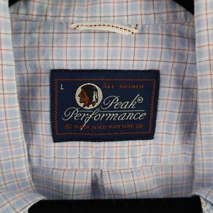 Peak Performance Size Large Long Sleeve Button Down Dress Shirt